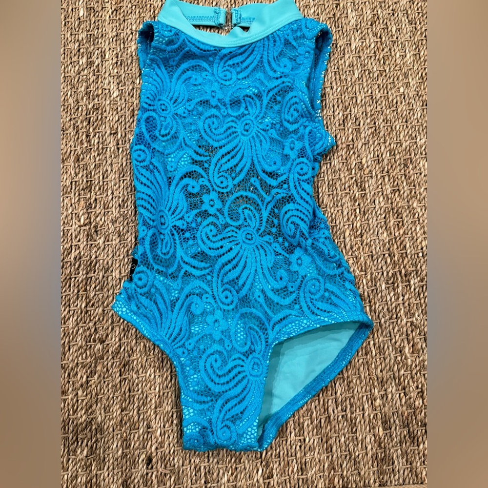 Kandi Kouture CL lace turquoise leotard